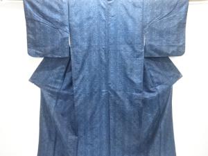 大正ロマン　抽象模様織り出し手織り紬着物